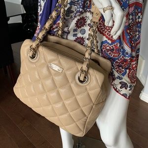 Kate Spade Elizabeth nude quilted handbag